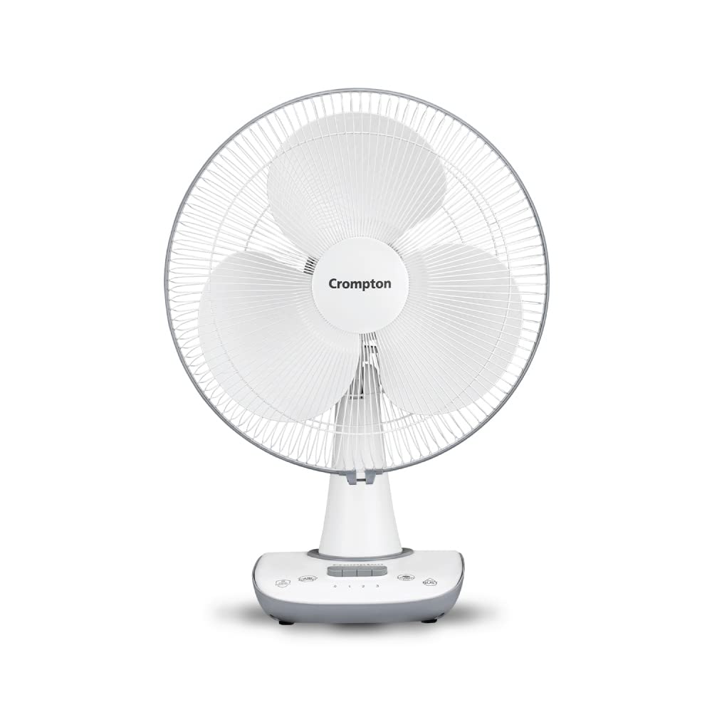 Crompton Briz Air 200mm Table Fan – High Speed, 3 Blade, 55W, Summer Special