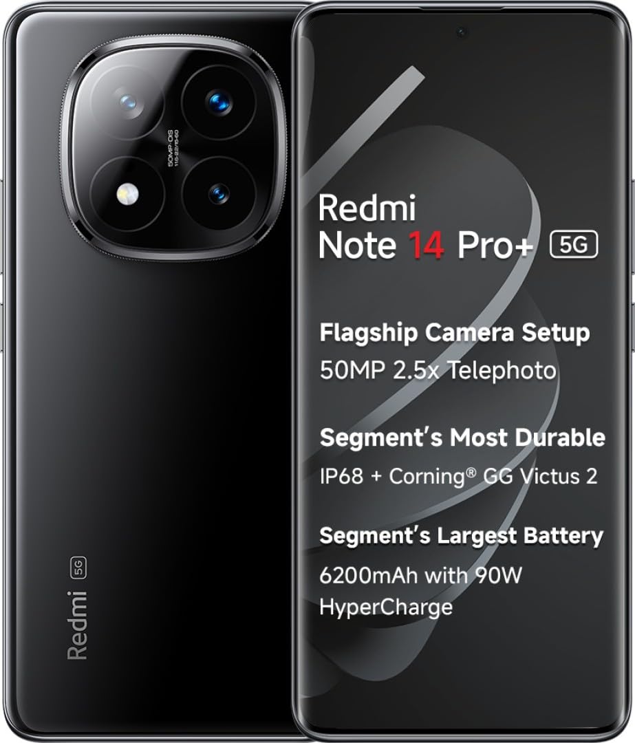 Redmi Note 14 Pro+ 5G – 12GB/256GB, 200MP Camera, 90W HyperCharge